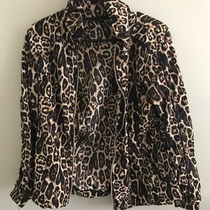 Cheetah print windbreaker